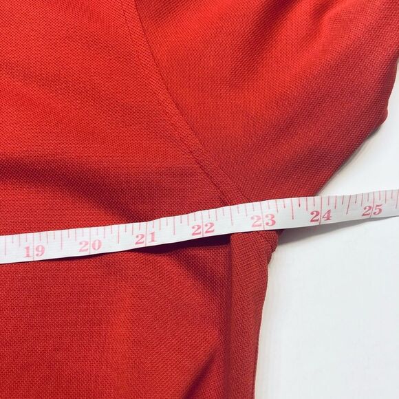Peter Millar Men's Golf Polo Short Sleeve Collared Shirt Size Large Red CP Logo - Picture 6 of 7